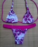 Biquíni com top cortininha e calcinha tanga ref 141017