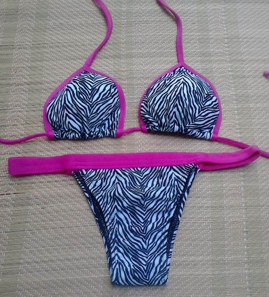 Top cortininha com bojo e calcinha tanga ref 141024